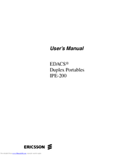 Ericsson EDACS IPE-200 User Manual