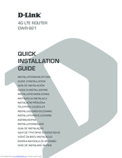 D-Link DWR-921 Quick Installation Manual