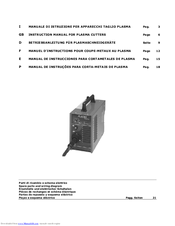 Elettro plasma 75 Instruction Manual