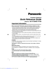 Panasonic KX-T7730 Quick Reference Manual