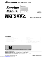 Pioneer GM-X564 Service Manual
