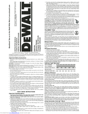DeWalt DW9109 Instruction Mamual