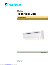 Daikin FTXL-JV Technical Data Manual