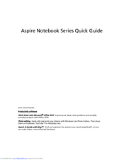 Acer Aspire Notebook Series Quick Manual