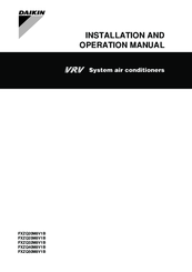 Daikin FXZQ32M8V1B Installation And Operaion Manual