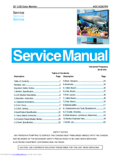 AOC E2357FH Service Manual