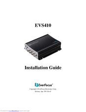 EverFocus EVS410 Installation Manual