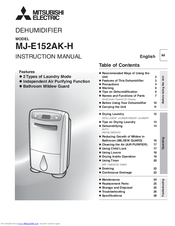 Mitsubishi Electric MJ-E152AK-H Instruction Manual