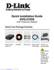 D-Link DVG-2102S Quick Installation Manual