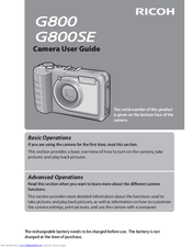 Ricoh G800 User Manual