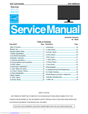 AOC e950Swnk Service Manual