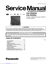 Panasonic CQ-VD5005L Service Manual