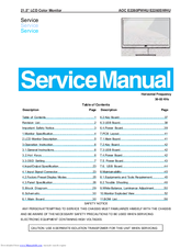 AOC E2260PWHU Service Manual