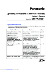 Panasonic BB-HCM381 Operating Instructions Manual