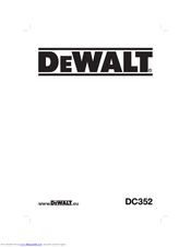DeWalt dc352 Instruction Manual