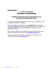 Conceptronic CBTCARKIT Quick Installation Manual