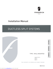 Friedrich M30YJ Installation Manual
