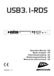 JB Systems USB3.1-RDS Operation Manual