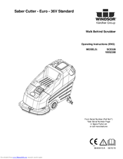 Windsor Walk Behind Scrubber SCE326 Operating Instructions Manual