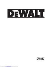 DeWalt DW887 Original Instructions Manual