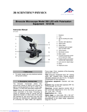 3B SCIENTIFIC PHYSICS 500 1013146 Instruction Manual
