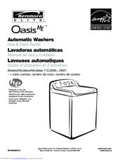 Kenmore OASIS 110.2806 Use & Care Manual