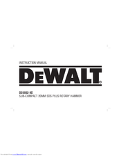 DeWalt D25052-XE Instruction Manual