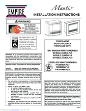 Empire Comfort Systems MANTIS FW28BM(N,P)-3 Installation Instructions Manual