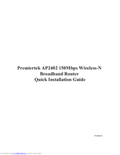 Premiertek AP2402 Quick Installation Manual