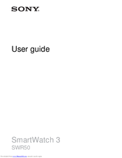 Sony SWR50 User Manual