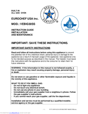 Verona VEBIG30SS Instruction Manual