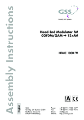 Gss HDMC 1000 FM Assembly Instructions Manual