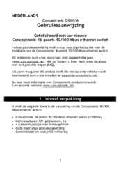 Conceptronic C100S16 User Manual