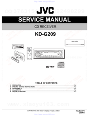 JVC KD-G209 Service Manual