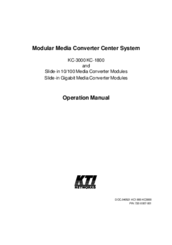 KTI KC-1800 Operation Manual