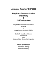 Ectaco Language Teacher EGP230D User Manual