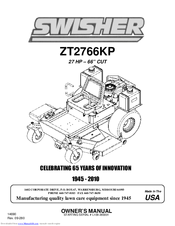 Swisher ZT2766KP Owner's Manual