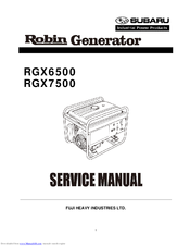 Fuji Bikes ROBIN RGX7500 Service Manual
