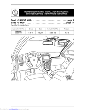 Saab 32 026 144 Installation Instructions Manual