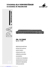 Monacor PA-1410MX Instruction Manual