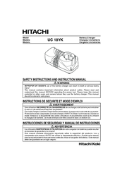Hitachi UC 18YK Safety Instructions And Instruction Manual