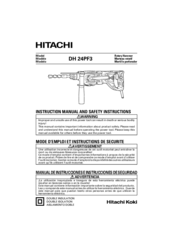 Hitachi DH24PF3 Instruction Manual And Safety Instructions