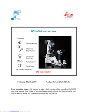 Leica DMI6000 B Manuals | ManualsLib