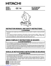 Hitachi CC 14 Instruction Manual And Safety Instructions