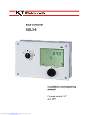 KT-Elektronik SOL3-5 Installation And Operating Manual
