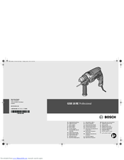 Bosch GSB 13 RE Original Instructions Manual