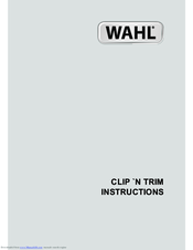 Wahl CLIP `N TRIM Instructions Manual
