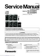 Panasonic SA-AKX90PR Service Manual