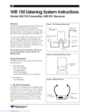 Williams Sound WIR RX1 Instructions