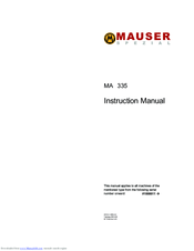 Mauser MA 335 Instruction Manual